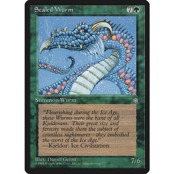 Magic: The Gathering Scaled Wurm (262) Moderately Played