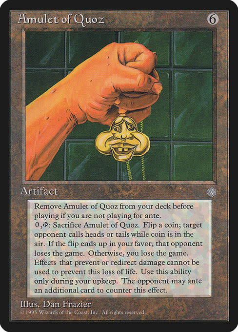 Magic: The Gathering Amulet of Quoz (308) Moderately Played
