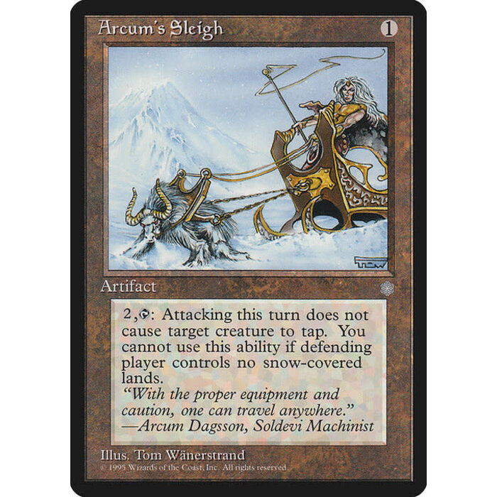 Magic: The Gathering Arcum's Sleigh (309) Moderately Played