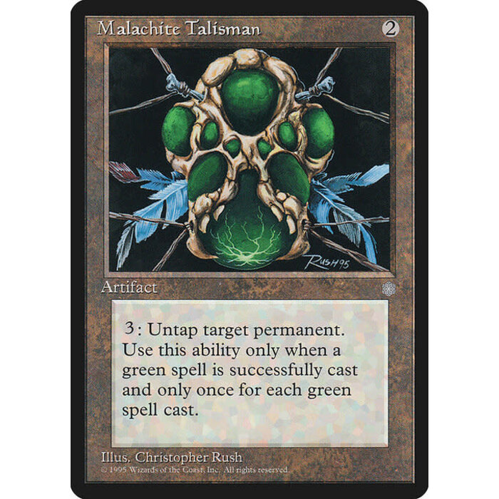 Magic: The Gathering Malachite Talisman (328) Moderately Played