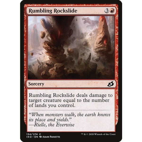 Magic: The Gathering Rumbling Rockslide (134) Lightly Played - Japanese