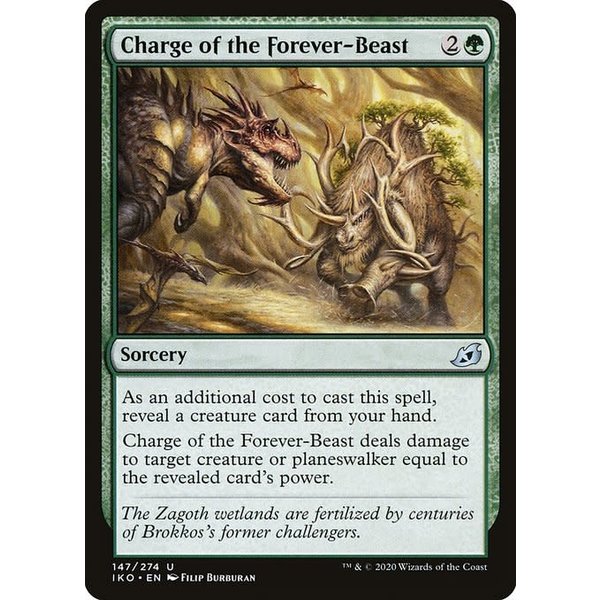 Magic: The Gathering Charge of the Forever-Beast (147) Lightly Played Foil