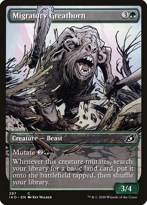 Magic: The Gathering Migratory Greathorn (Showcase) (297) Lightly Played Foil - Japanese - Kingslayer Games Magic: The Gathering Migratory Greathorn (Showcase) (297) Lightly Played Foil - Japanese - Kingslayer Games