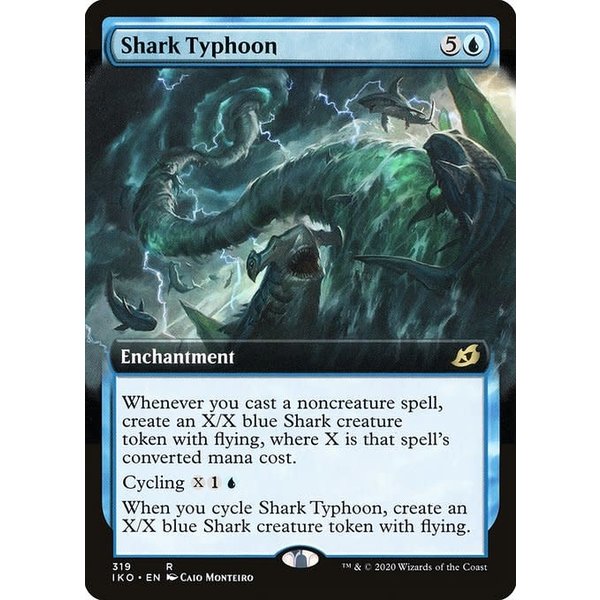 Magic: The Gathering Shark Typhoon (Extended Art) (319) Lightly Played Foil - Japanese