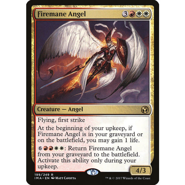 Magic: The Gathering Firemane Angel (199) Lightly Played Foil