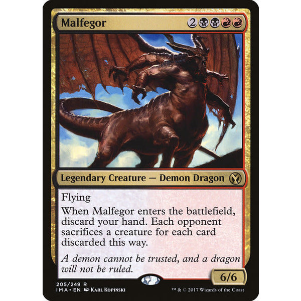 Magic: The Gathering Malfegor (205) Lightly Played