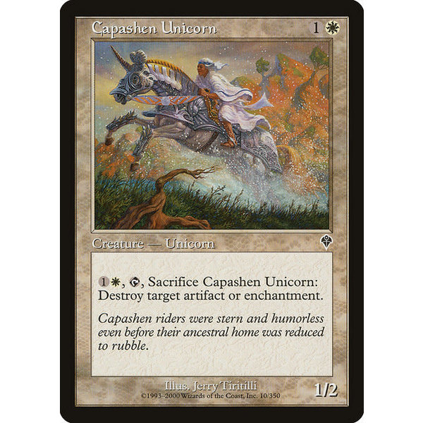 Magic: The Gathering Capashen Unicorn (010) Heavily Played