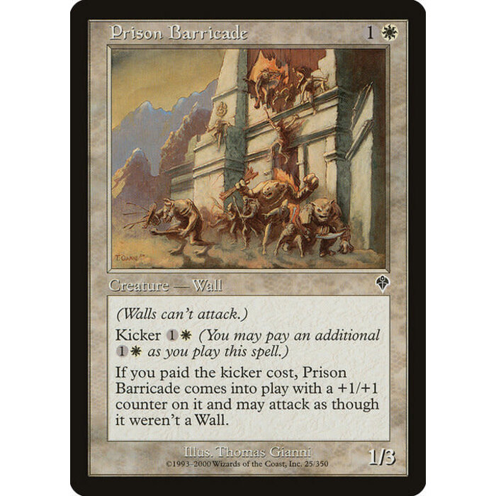Magic: The Gathering Prison Barricade (025) Lightly Played
