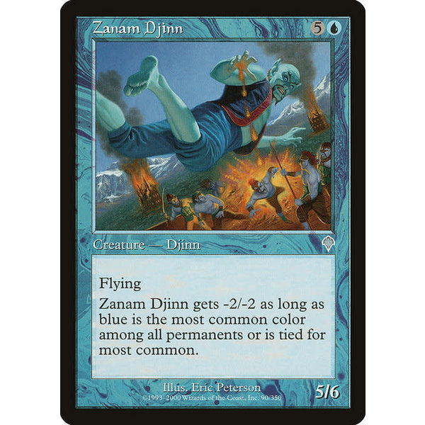 Magic: The Gathering Zanam Djinn (090) Lightly Played