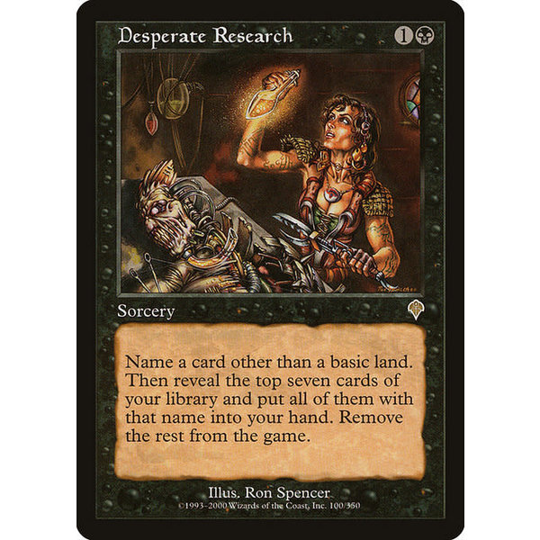 Magic: The Gathering Desperate Research (100) Lightly Played