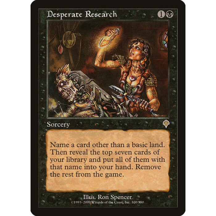 Magic: The Gathering Desperate Research (100) Lightly Played