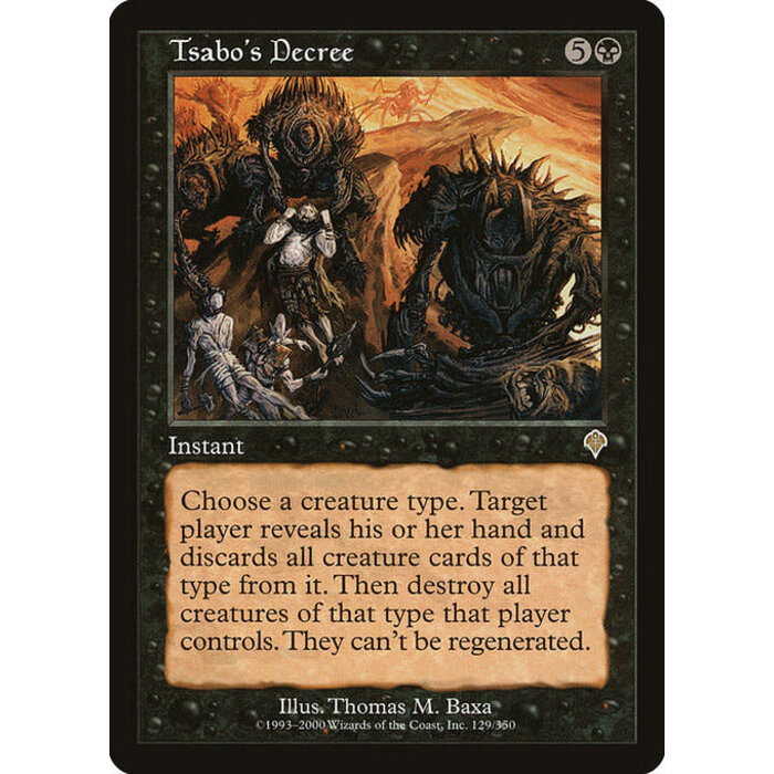 Magic: The Gathering Tsabo's Decree (129) Heavily Played