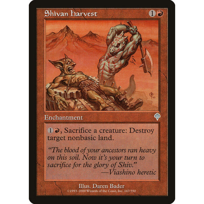 Magic: The Gathering Shivan Harvest (167) Lightly Played