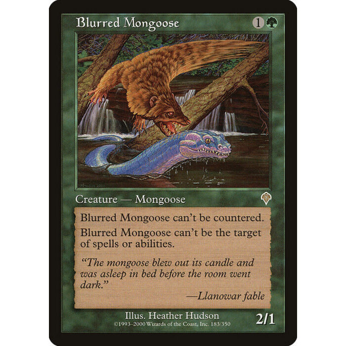 Magic: The Gathering Blurred Mongoose (183) Heavily Played