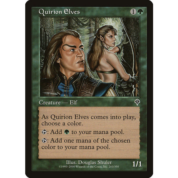 Magic: The Gathering Quirion Elves (203) Heavily Played
