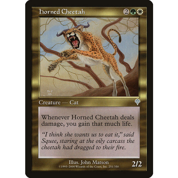 Magic: The Gathering Horned Cheetah (251) Lightly Played