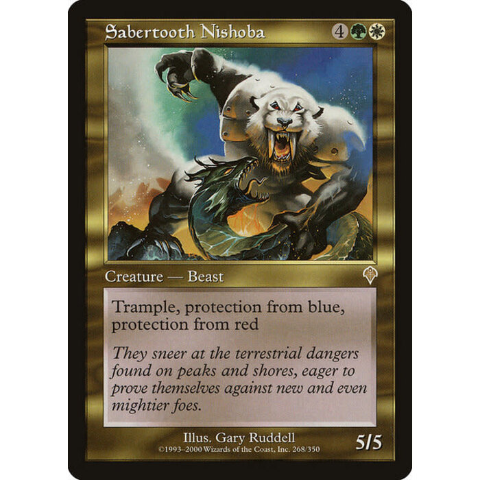 Magic: The Gathering Sabertooth Nishoba (268) Lightly Played