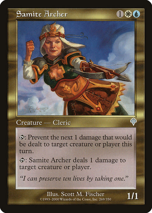 Magic The Gathering Samite Archer 269 Lightly Played