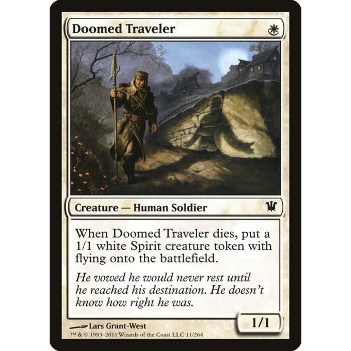 Magic: The Gathering Doomed Traveler (011) Moderately Played Foil