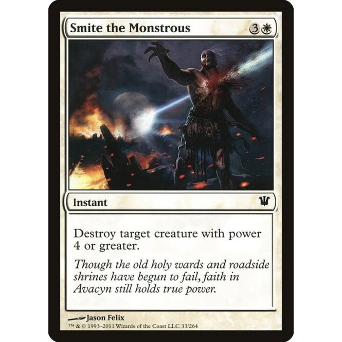 Magic: The Gathering Smite the Monstrous (033) Moderately Played