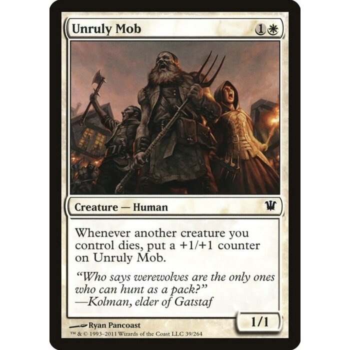 Magic: The Gathering Unruly Mob (039) Lightly Played Foil