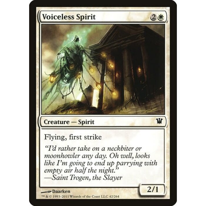 Magic: The Gathering Voiceless Spirit (042) Moderately Played