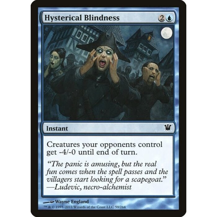 Magic: The Gathering Hysterical Blindness (059) Moderately Played