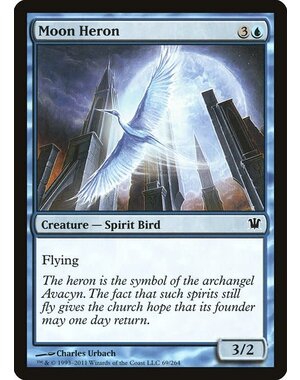 Magic: The Gathering Moon Heron (069) Heavily Played