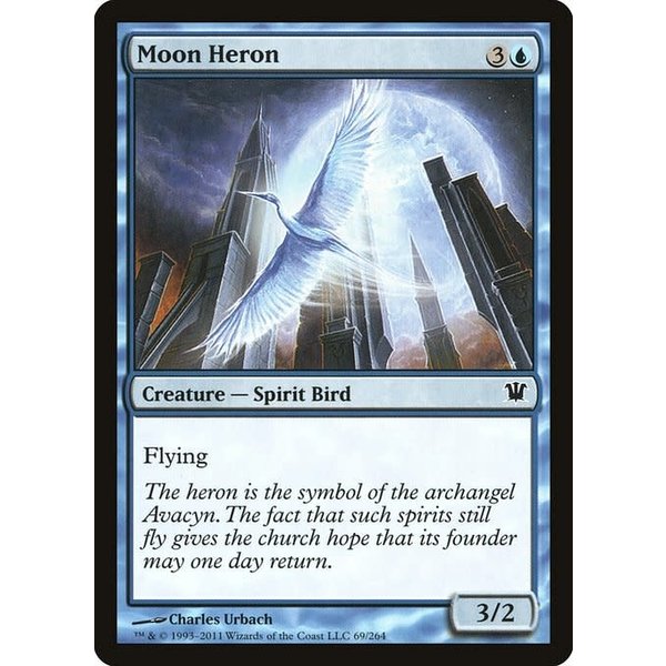 Magic: The Gathering Moon Heron (069) Heavily Played