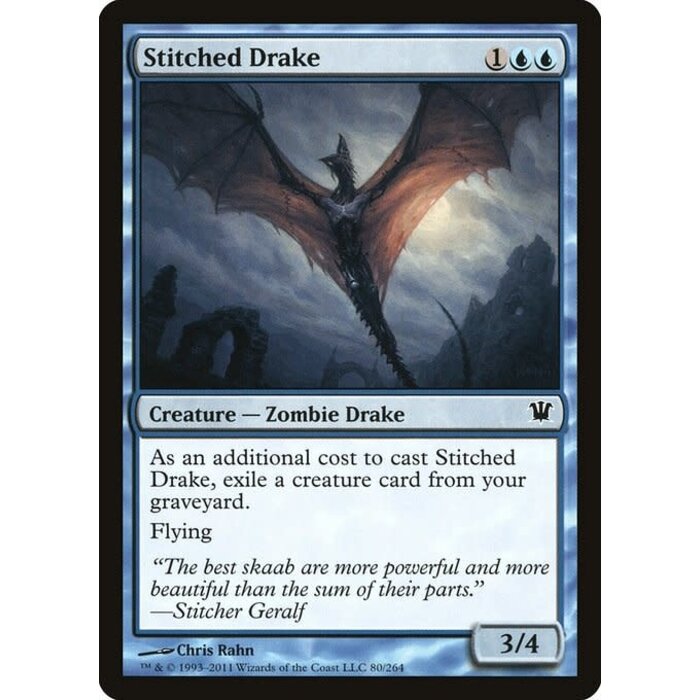 Magic: The Gathering Stitched Drake (080) Moderately Played