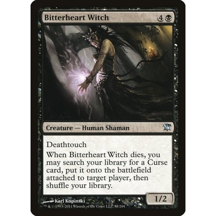 Magic: The Gathering Bitterheart Witch (088) Moderately Played
