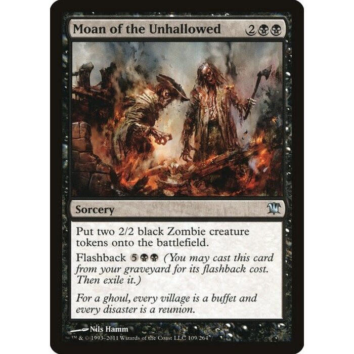 Magic: The Gathering Moan of the Unhallowed (109) Moderately Played