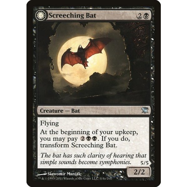 Magic: The Gathering Screeching Bat (114) Moderately Played