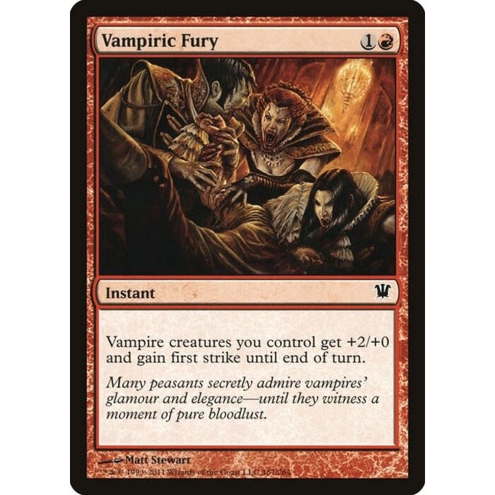 Magic: The Gathering Vampiric Fury (167) Moderately Played