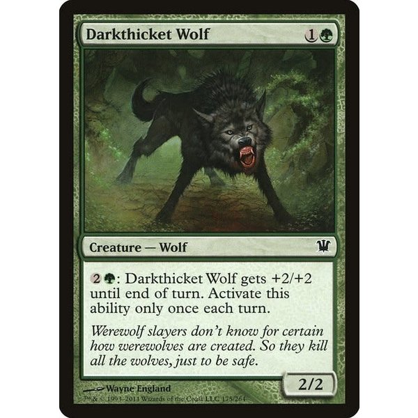 Magic: The Gathering Darkthicket Wolf (175) Moderately Played