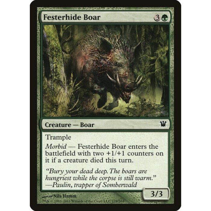 Magic: The Gathering Festerhide Boar (179) Moderately Played Foil