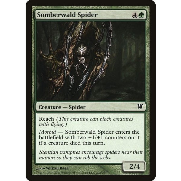 Magic: The Gathering Somberwald Spider (202) Moderately Played