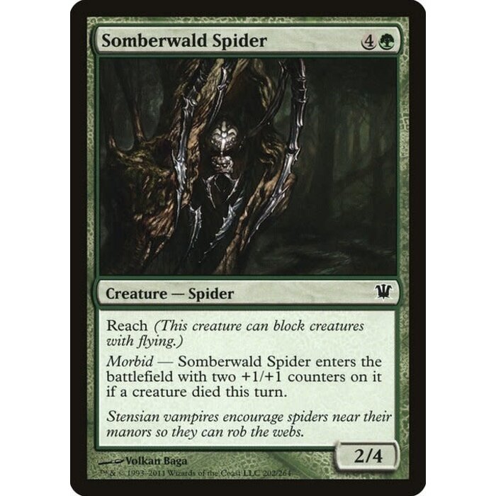 Magic: The Gathering Somberwald Spider (202) Moderately Played