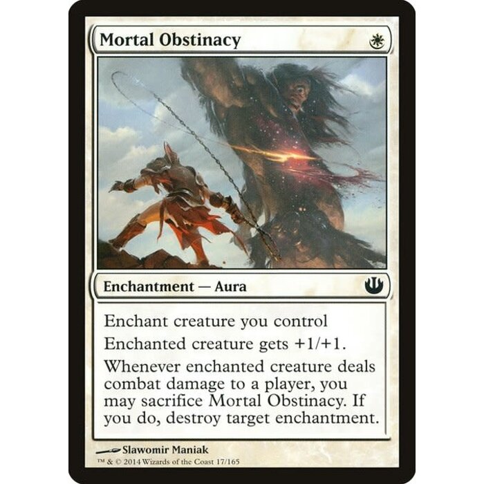 Magic: The Gathering Mortal Obstinacy (017) Moderately Played Foil