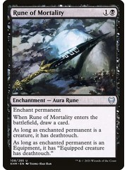 Magic: The Gathering Rune of Mortality (108) Near Mint