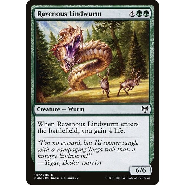 Magic: The Gathering Ravenous Lindwurm (187) Near Mint