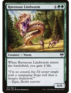 Magic: The Gathering Ravenous Lindwurm (187) Near Mint Foil