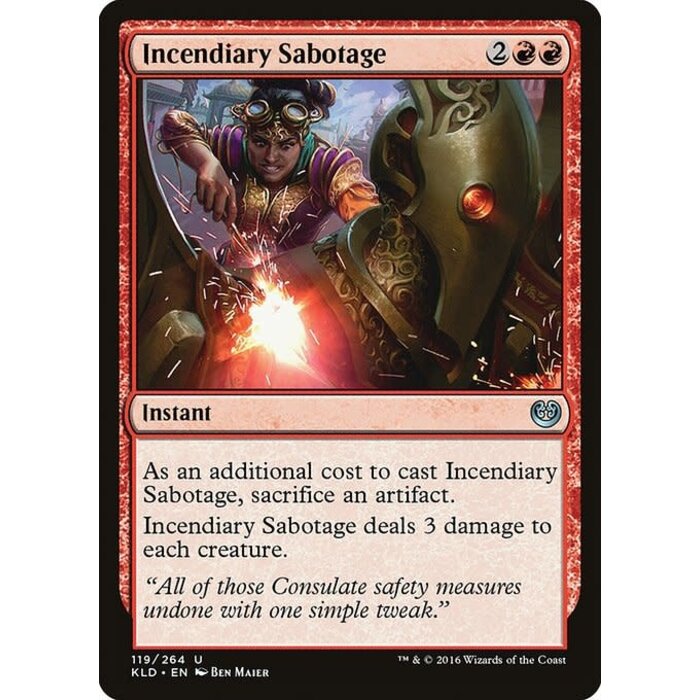Magic: The Gathering Incendiary Sabotage (119) Lightly Played