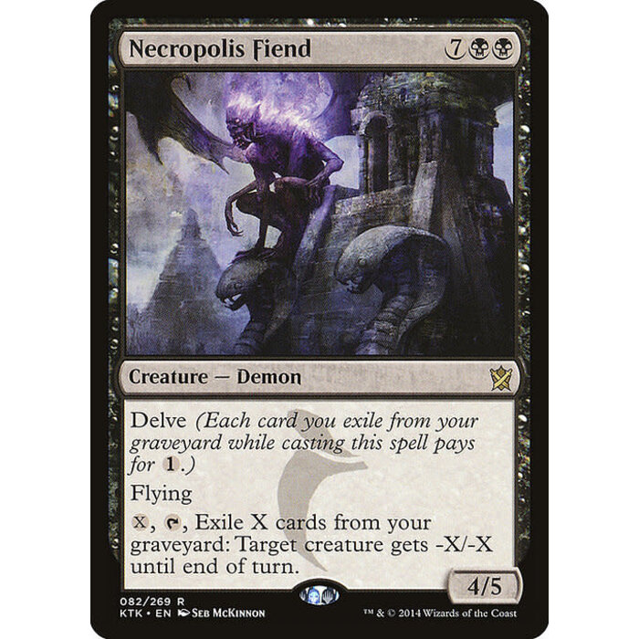 Magic: The Gathering Necropolis Fiend (082) Lightly Played
