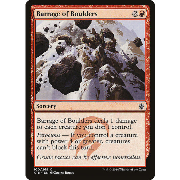 Magic: The Gathering Barrage of Boulders (100) Lightly Played