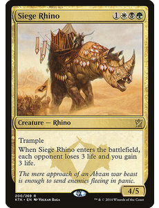 Magic: The Gathering Siege Rhino (200) Lightly Played