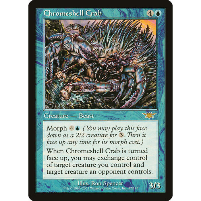 Magic: The Gathering Chromeshell Crab (032) Lightly Played