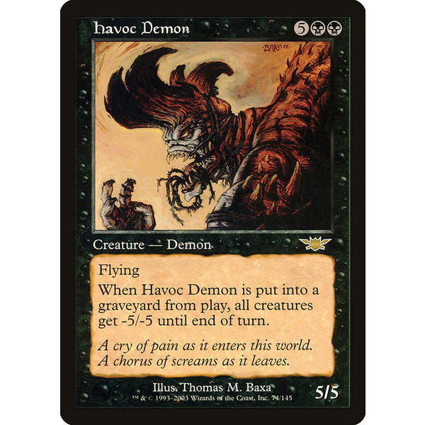 Magic: The Gathering Havoc Demon (074) Lightly Played