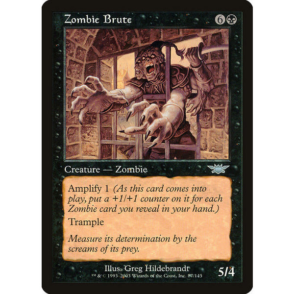 Magic: The Gathering Zombie Brute (087) Lightly Played