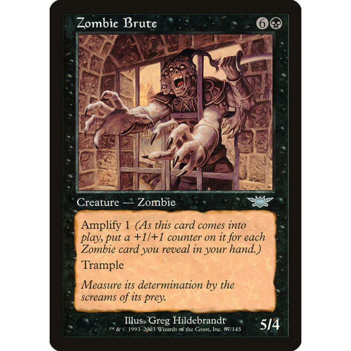 Magic: The Gathering Zombie Brute (087) Lightly Played